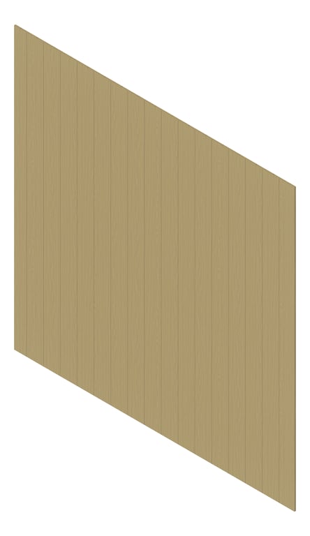 3D Presentation Image of Cladding Aluminium Deco VGroove Vertical Wheatfield Material