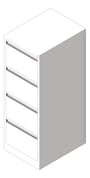 3D Shaded Image of Cabinet Filing Dexion FirstLine Vertical