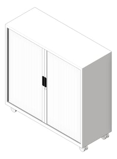 3D Shaded Image of Cabinet TambourDoor Dexion Strata2 Mobile