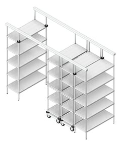 3D Shaded Image of Shelving Track Dexion EasyFit Compactus