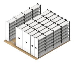 3D Shaded Image of Shelving Track Dexion Eclipse Compactus Longspan