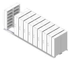 3D Shaded Image of Shelving Track Dexion FreeTrack2 Compactus