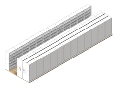 3D Shaded Image of Shelving Track Dexion MaxiDrive Compactus
