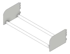 3D Shaded Image of ShelvingAccessory Library Dexion Precision2 HangingBagRail