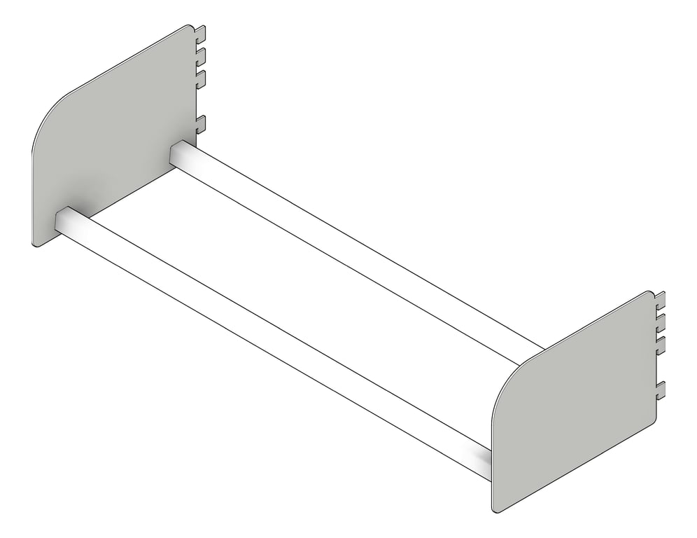 Navigate to ShelvingAccessory Library Dexion Precision2 HangingBagRail