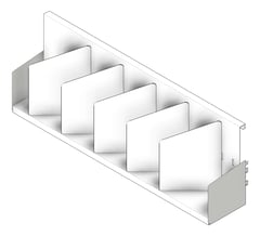 3D Shaded Image of ShelvingAccessory Library Dexion Precision2 SelectaShelf