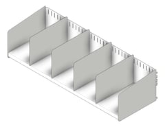 3D Shaded Image of ShelvingAccessory Library Dexion Precision2 SlottedShelf