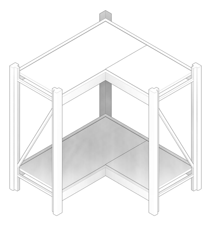 3D Documentation Image of Shelving Freestanding Dexion Longspan2 Corner