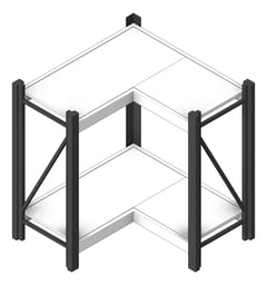 3D Shaded Image of Shelving Freestanding Dexion Longspan2 Corner