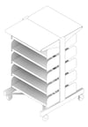 3D Documentation Image of Shelving Library Dexion Precision2 DoubleSided Mobile