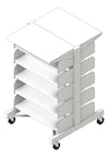 3D Shaded Image of Shelving Library Dexion Precision2 DoubleSided Mobile