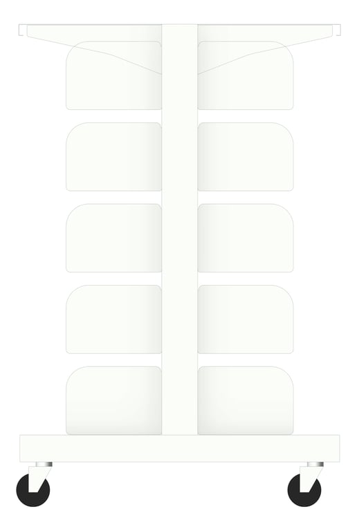 Left Image of Shelving Library Dexion Precision2 DoubleSided Mobile