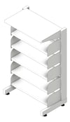 3D Shaded Image of Shelving Library Dexion Precision2 SingleSided