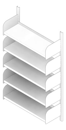3D Documentation Image of Shelving Library Dexion Precision2 WallMounted