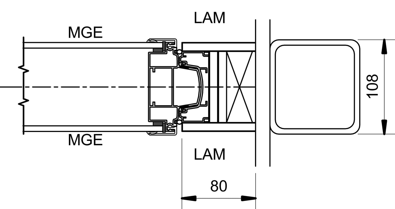  Image of MOVEO Glass - SL Wall Jamb