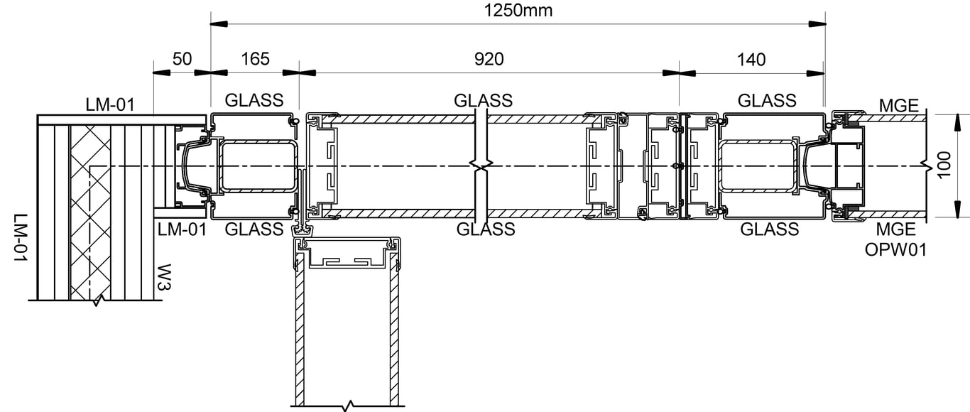 Navigate to MOVEO Glass - Single Inset Glass Pass Through Door