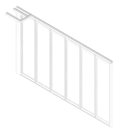 3D Documentation Image of OperableWall RemoteStack DormaHueppe Moveo Side