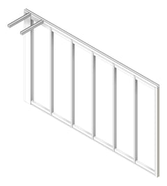 3D Shaded Image of OperableWall SideStack DormaHueppe Moveo Parallel