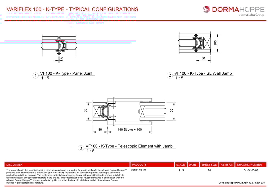 Navigate to DH-V100-03 - VARIFLEX 100 - K-TYPE - TYPICAL CONFIGURATIONS