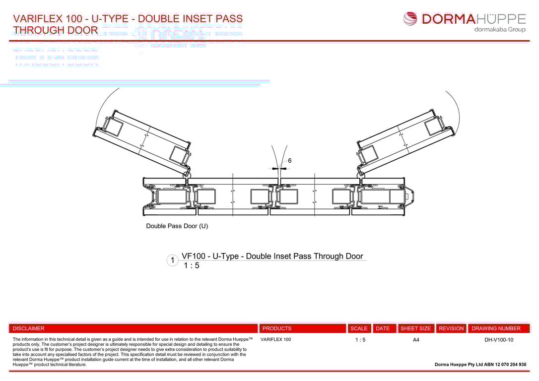 Navigate to DH-V100-10 - VARIFLEX 100 - U-TYPE - DOUBLE INSET PASS THROUGH DOOR