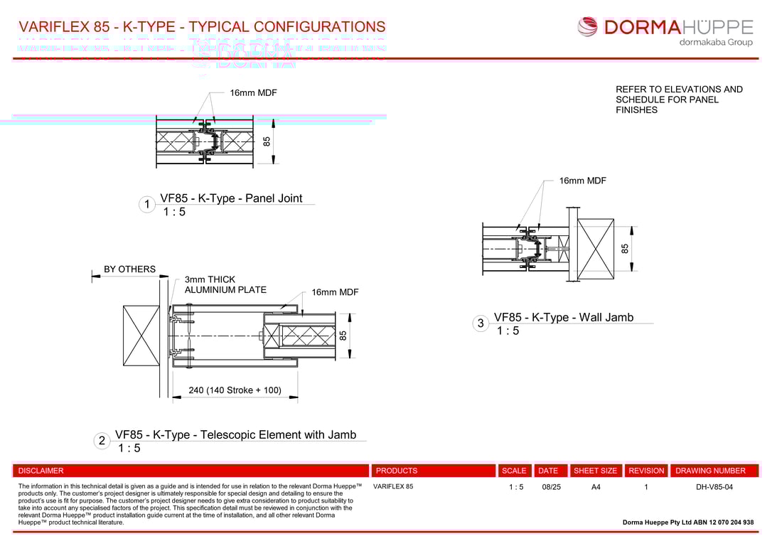 Navigate to DH-V85-04 - VARIFLEX 85 - K-TYPE - TYPICAL CONFIGURATIONS