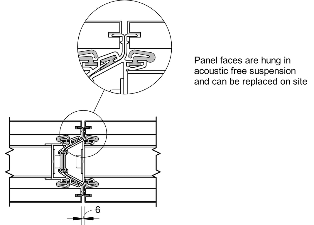 Navigate to VF100 - K-Type - Standard Panel Joint - Concealed Vertical Frame