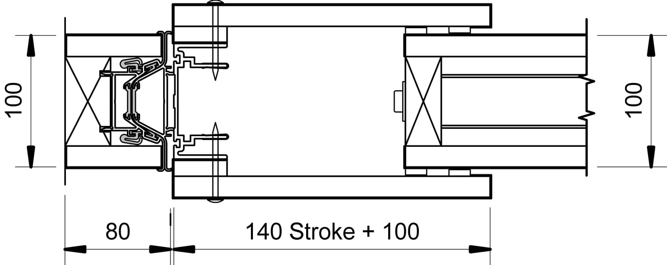 Navigate to VF100 - U-Type - Telescopic Element with Jamb