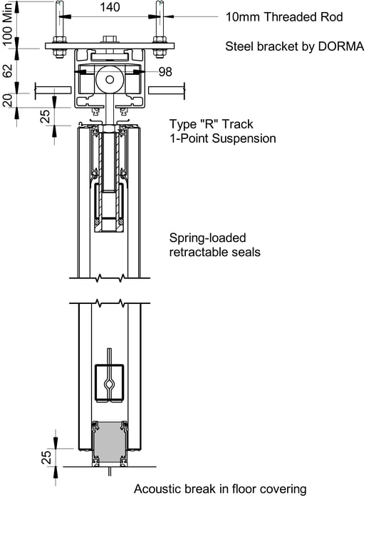 Navigate to VF85 - Panel Full Height - R-Track 1-Point Suspension
