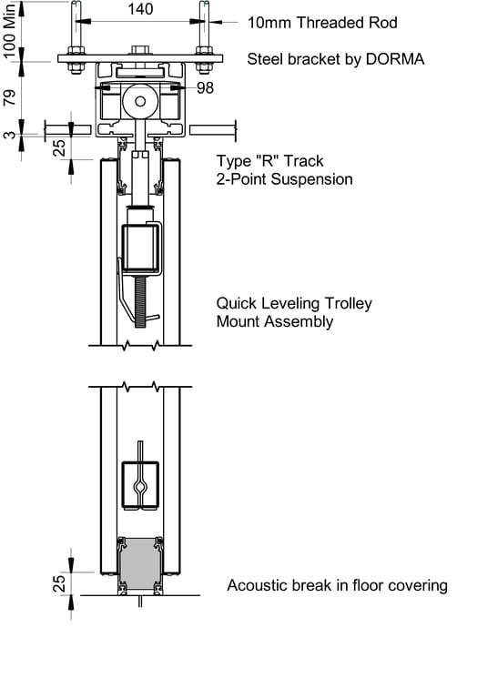 Navigate to VF85 - Panel Full Height - R-Track 2-Point Suspension