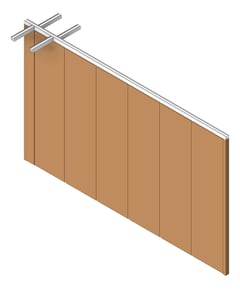 3D Shaded Image of OperableWall SideStack DormaHueppe Variflex Parallel