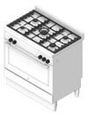 3D Shaded Image of Cooker Upright Electrolux DualFuel