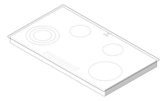 3D Shaded Image of Cooktop Electric Electrolux 900