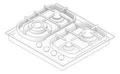 3D Documentation Image of Cooktop Gas Electrolux 600