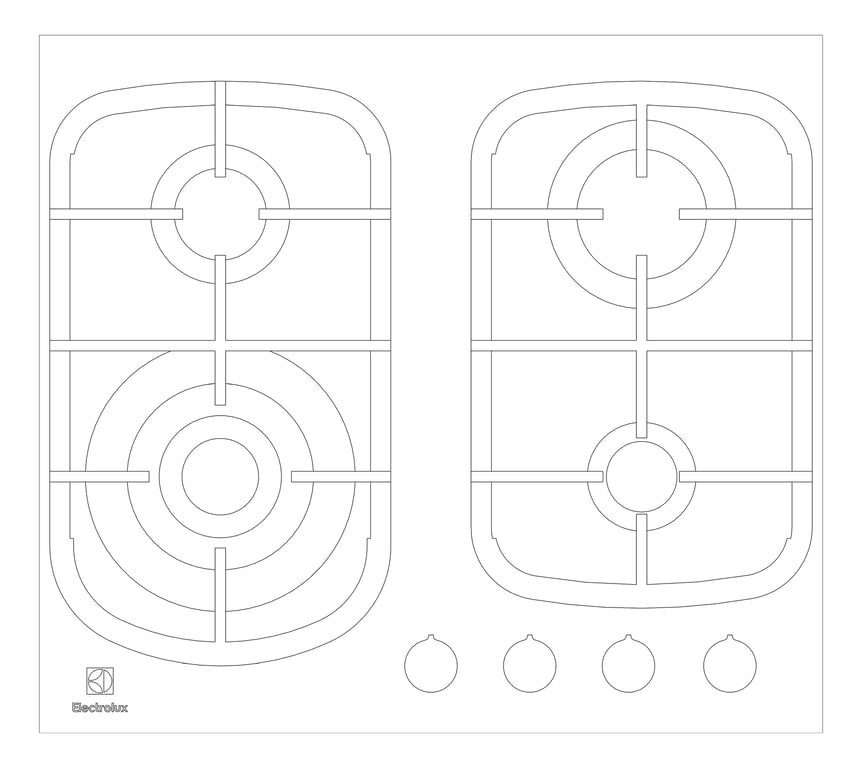 Plan Image of Cooktop Gas Electrolux 600