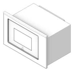 3D Shaded Image of Microwave BuiltIn Electrolux SideOpen 25L