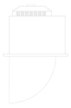 Plan Image of Microwave BuiltIn Electrolux SideOpen 25L