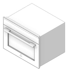 3D Shaded Image of Microwave BuiltIn Electrolux TopOpen 44L
