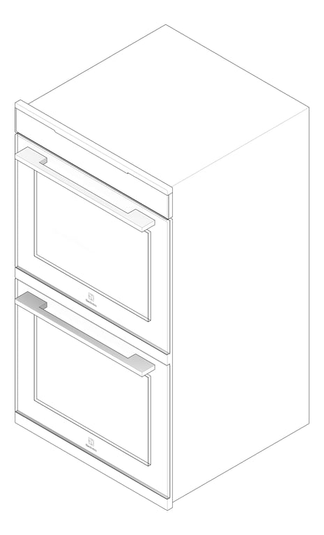 3D Documentation Image of Oven Electric Electrolux 600 Double