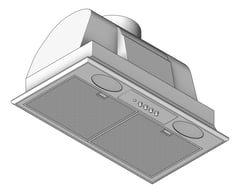 3D Shaded Image of Rangehood Integrated Electrolux 520