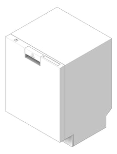 3D Shaded Image of Dishwasher BuiltUnder Electrolux