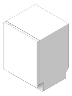 3D Shaded Image of Dishwasher FullyIntegrated Electrolux