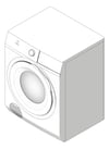 3D Shaded Image of Dryer Electrolux SmallCapacity