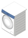 3D Shaded Image of Washer FrontLoad Electrolux