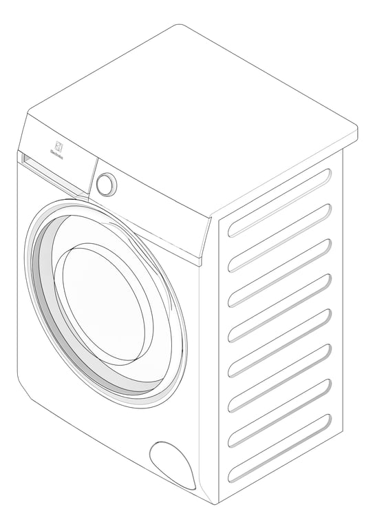 3D Documentation Image of Washer FrontLoad Electrolux DryerCombo