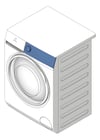 3D Shaded Image of Washer FrontLoad Electrolux DryerCombo