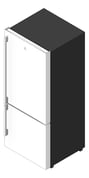 3D Shaded Image of Refrigerator Freezer Electrolux 425L
