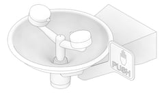 3D Documentation Image of Basin SafetyWashStation Enware WallMounted HandOperated EyeFace