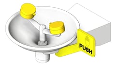 3D Shaded Image of Basin SafetyWashStation Enware WallMounted HandOperated EyeFace