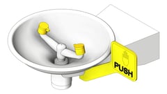3D Shaded Image of Basin SafetyWashStation Enware WallMounted HandOperated Eye