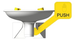 Front Image of Basin SafetyWashStation Enware WallMounted HandOperated Eye